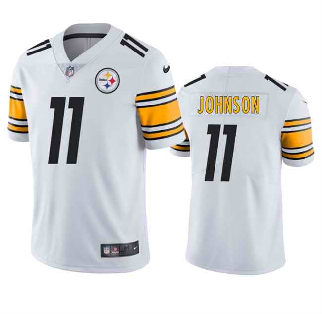Men's Pittsburgh Steelers #11 Brandon Johnson White 2025 Vapor Untouchable Stitched Football Jersey